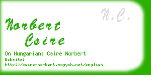 norbert csire business card
